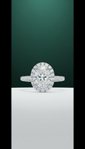 Oval Halo Platinum Engagement Ring