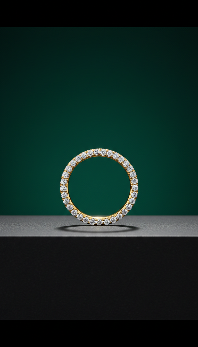 Classic Gold Pave Diamond Band