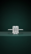 Emerald Cut Solitaire in Platinum